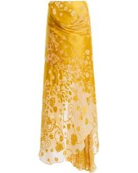 Christopher Esber - Exclusive Draped Burnout Maxi Skirt - Lyst