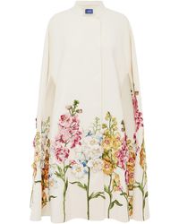 LEO LIN - Clover Embroidered Wool Cape Jacket - Lyst