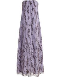 STAUD - Cassie Embellished Chiffon Maxi Dress - Lyst