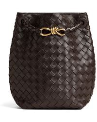 Bottega Veneta - Small Andiamo Intrecciato Leather Bucket Bag - Lyst