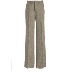 Brandon Maxwell - The Peyton Linen-silk Straight-leg Pants - Lyst