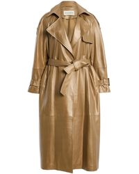 Nour Hammour - Claudia Leather Trench Coat - Lyst