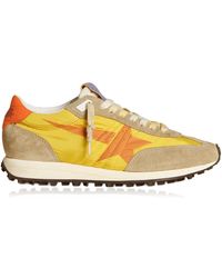 Golden Goose - Marathon Leather-Trimmed Sneakers - Lyst