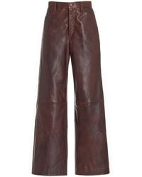 FAVORITE DAUGHTER - The Mischa Leather-coated Wide-leg Pants - Lyst