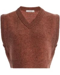 Lemaire - V-Neck Wool Sweater Vest - Lyst