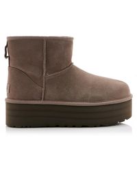 UGG - Classic Mini Platform Shearling Ankle Boots - Lyst