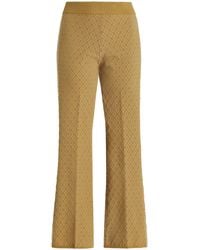 High Sport - Kickit Flared Diamond-jacquard Knit Pants - Lyst