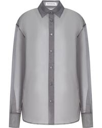 Frankie Shop - Peri Sheer Silk-Blend Shirt - Lyst
