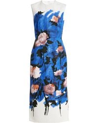 Erdem - Printed Cotton-Blend Midi Dress - Lyst