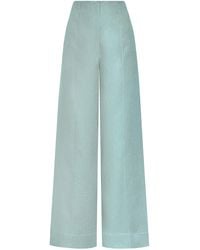 ANDRES OTALORA - La Promesa Linen Wide-Leg Pants - Lyst