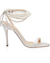 Magda Butrym - Pearl-embellished Leather Heeled Sandals - Lyst