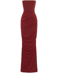 Alex Perry - Strapless Stretch-Mesh Maxi Dress - Lyst