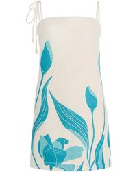 ANDRES OTALORA - Exclusive Brisa Floral Linen Mini Dress - Lyst