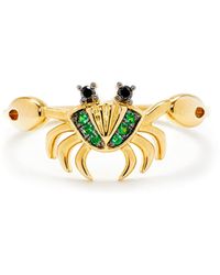 Yvonne Léon - Mini Crab 9k Yellow Gold Tsavorite Ring - Lyst