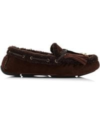 Jimmy Choo - Manon Shearling Driving Loafers - Lyst