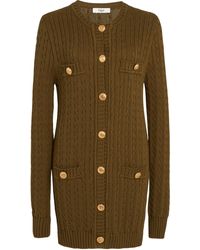 Chloé - Longline Cable-knit Cotton Cardigan - Lyst