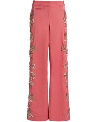 Christopher Esber - Duke Embellished Cotton Wide-Leg Pants - Lyst