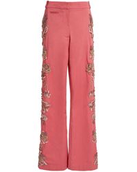 Christopher Esber - Duke Embellished Cotton Wide-Leg Pants - Lyst