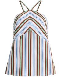 Rosie Assoulin - Call Me Maybe Striped Halter Top - Lyst