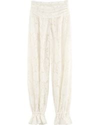 ARAKII - Exclusive Velvet Lace Wide-Leg Pants - Lyst