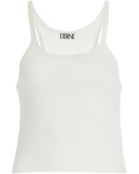 ÉTERNE - Ribbed Cotton Tank Top - Lyst