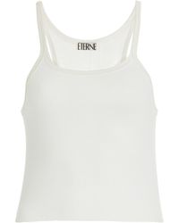 ÉTERNE - Ribbed Cotton Tank Top - Lyst