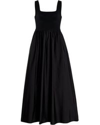 Matteau - Ribbed-knit And Cotton Maxi Dress - Lyst