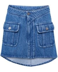 JW Anderson - Pocket-Detailed Denim Mini Skirt - Lyst