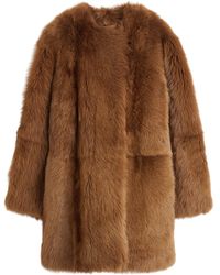 TOTEME - Short Shearling Coat - Lyst