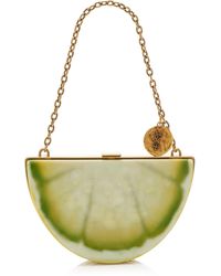 Saint Laurent - Mini Lemon Resin Minaudière - Lyst