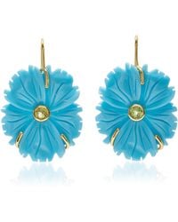 Lizzie Fortunato - New Bloom Turquoise Gold-plated Earrings - Lyst