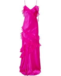 LoveShackFancy - Rialto Ruffled Silk Midi Dress - Lyst