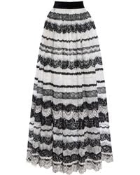 Carolina Herrera - Lace-Detailed Maxi Skirt - Lyst