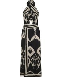 Johanna Ortiz - Buen Viento Printed Linen Midi Dress - Lyst