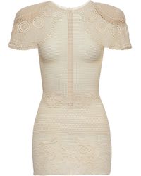 Magda Butrym - Cotton Crochet Mini Dress - Lyst