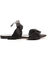 The Row - Vika Knotted Satin Sandals - Lyst