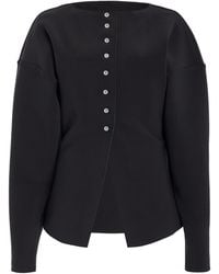 Birrot - Exclusive Lay Bonded Crepe Cardigan - Lyst