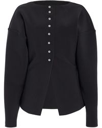 Birrot - Exclusive Lay3 Bonded Crepe Cardigan - Lyst