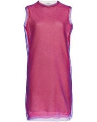 Jil Sander - Double-Layered Sheer Mini Dress - Lyst