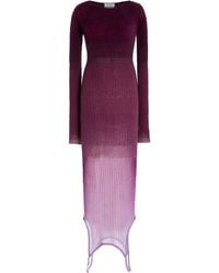 The Attico - Ribbed Midi Dress - Lyst