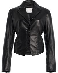 House of Dagmar - Tailored Leather Blazer - Lyst