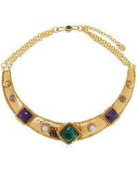 Sylvia Toledano - 22k Gold-plated Malachite Pearl And Amethyst Diva Necklace - Lyst