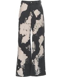 DES_PHEMMES - Low-Rise Stretch-Cotton Drill Wide-Leg Pants - Lyst