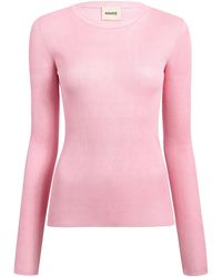 KHAITE - Mosi Ribbed Silk Top - Lyst