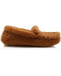 Prada - Shearling Driving Shoes - Lyst