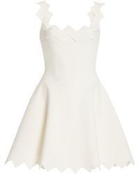 Oscar de la Renta A-line Knit Dress - White