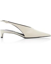 Jil Sander - Leather Slingback Pumps - Lyst