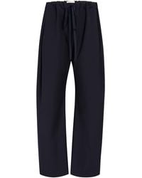KHAITE - Rohen Drawstring Wool Pants - Lyst