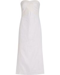 ANDRES OTALORA - Exclusive Arco Embroidered Linen Midi Dress - Lyst