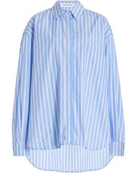 Frankie Shop - Georgia Striped Cotton-lyocell Shirt - Lyst